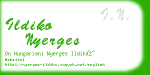 ildiko nyerges business card